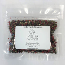 Load image into Gallery viewer, Four Peppercorn Mix; 4 Peppercorn Blend 2 oz plastic bag
