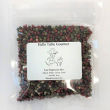 Load image into Gallery viewer, Four Peppercorn Mix; 4 Peppercorn Blend 4 oz plastic bag
