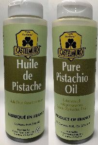 Castelmuro Pure Pistachio Oil front and back labels