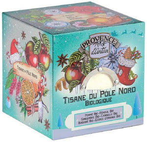 Provence D'Antan Organic Pole Nord Christmas Herbal Tea - 24 individually wrapped bags